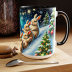 Christmas Bunny Mug, Bunny Holiday Mug, Bunny Coffee Cup, Winter Mug, Bunny Gifts, Merry Christmas Cup, Funny Coffee Mug, Kitchen Decor 15oz