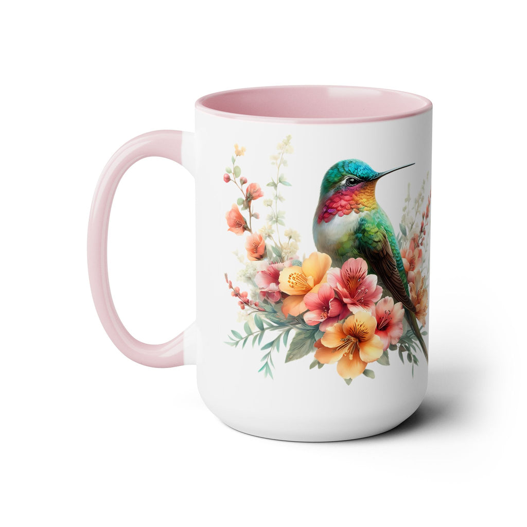Hummingbird Mug, Hummingbird Bird Mug, Hummingbird Gifts for Women, Flower Hummingbird Mug, Bird Lover Gifts, Gift for Mom Mugs, 15oz