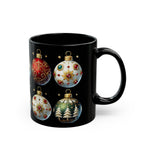 Christmas Ornaments Ceramic Mug, Holiday Coffee Cup, Festive Christmas Tea Cup, Festive Winter Drinkware, Xmas Decor Gift Idea 11oz, 15oz