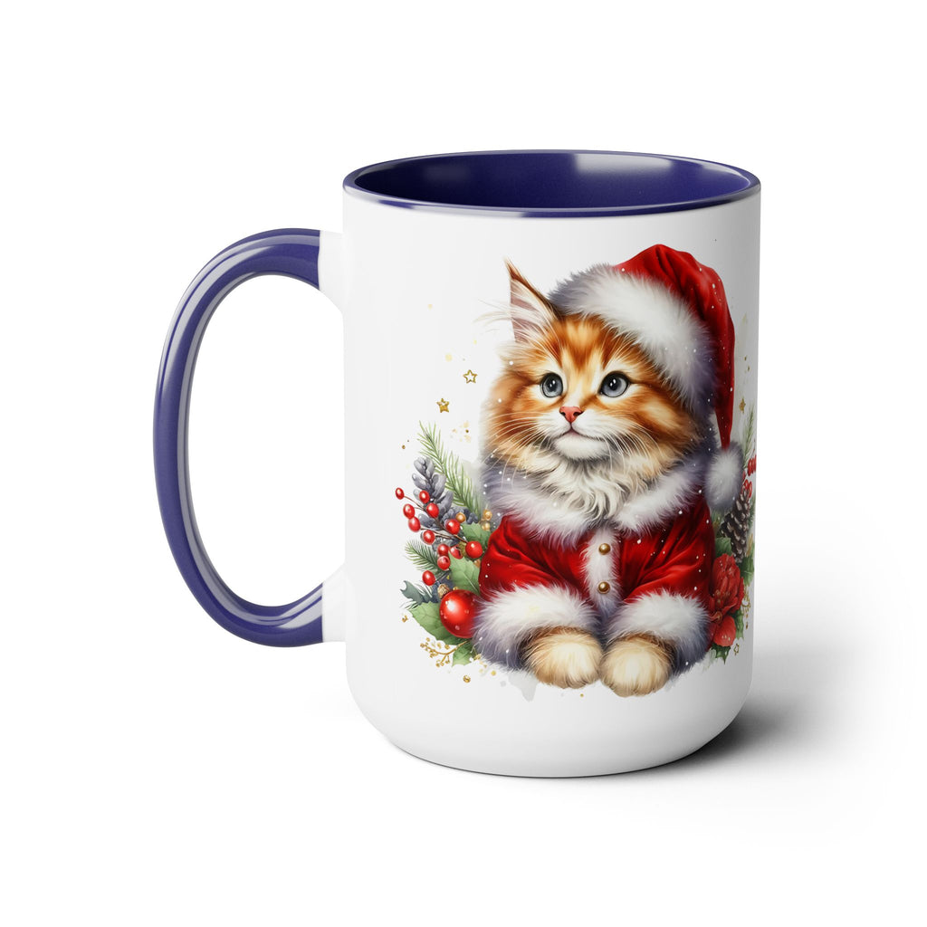 Meowy Christmas Mug, Santa Cat Mug, Cute Christmas Mug, Christmas Cats Mug, Cat Lover Gift, Cat Mom Gift, Holiday Mug, Christmas Mug 15oz