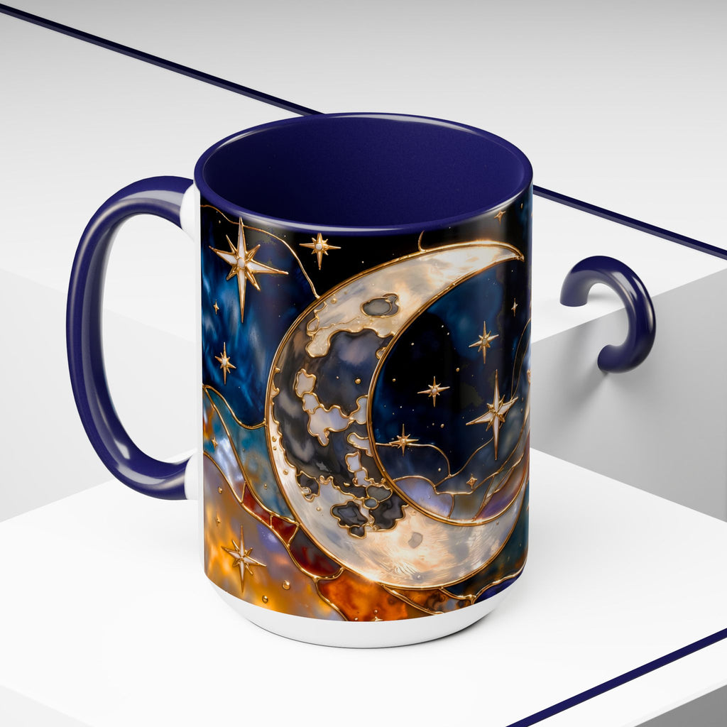 Celestial Sun Moon Mug, Stained Glass Style Coffee Mug, Moon & Sun Mug, Witchy Gift Mug, Astrology Mug, Dark Academia Cup, Gothic Cup