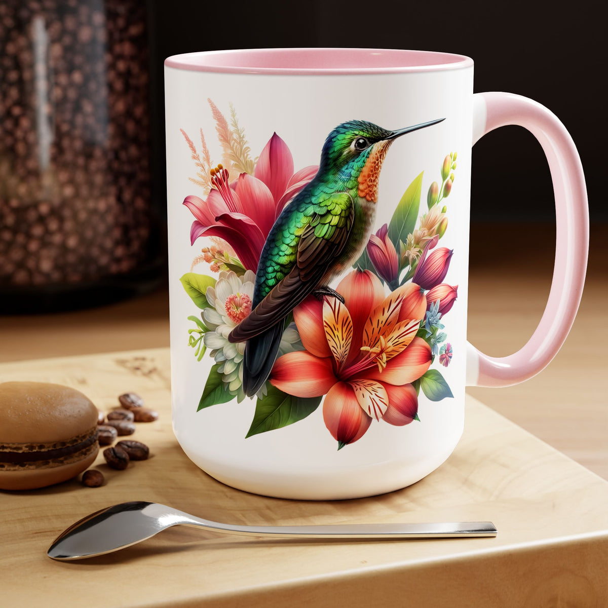 Hummingbird Mug, Hummingbird Gifts, Flower Mug, Bird Lover Gifts, Gift for Mom Nana Gigi Mugs, Hummingbird Lover Mug, Christmas Gift Mug15oz