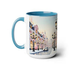 Pink Christmas Village Mug Christmas Movie Mug Christmas Coffee Mug Christmas Mug Aesthetic Mug Holiday Kitchen Decor Hot Coco Pink Mug 15oz
