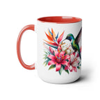 Hummingbird Mug, Hummingbird Lover Mug, Hummingbird Gifts for Women, Flower Mug, Bird Lover Gifts, Gift for Mom Mugs, Christmas Gift Mug15oz