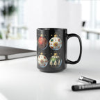 Christmas Ornaments Ceramic Mug, Holiday Coffee Cup, Festive Christmas Tea Cup, Festive Winter Drinkware, Xmas Decor Gift Idea 11oz, 15oz