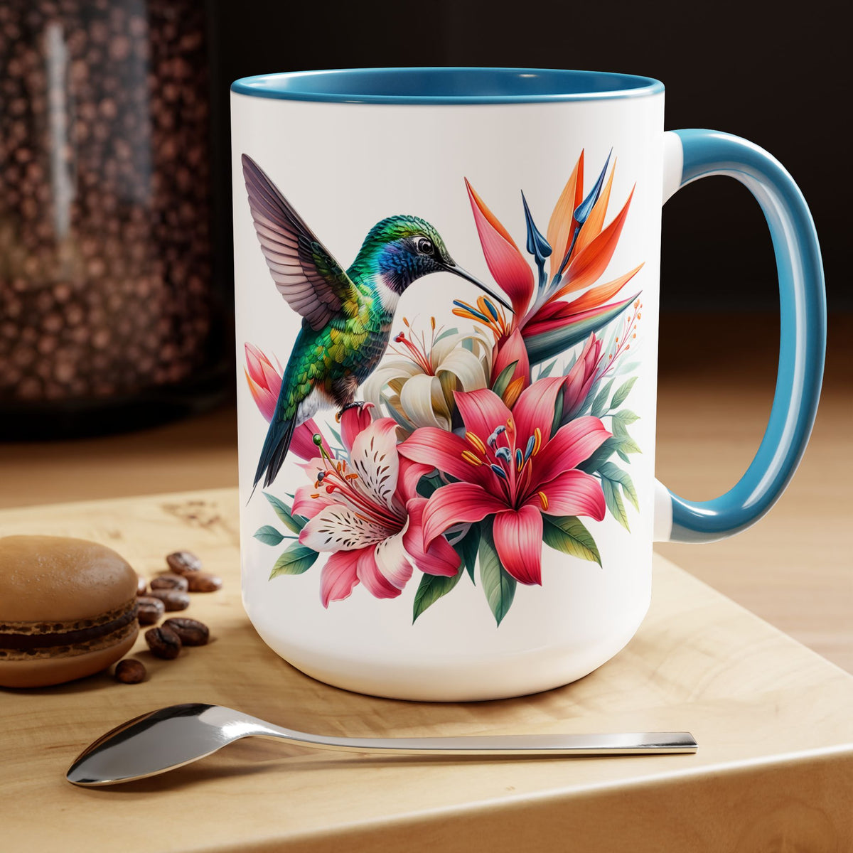 Hummingbird Mug, Hummingbird Lover Mug, Hummingbird Gifts for Women, Flower Mug, Bird Lover Gifts, Gift for Mom Mugs, Christmas Gift Mug15oz