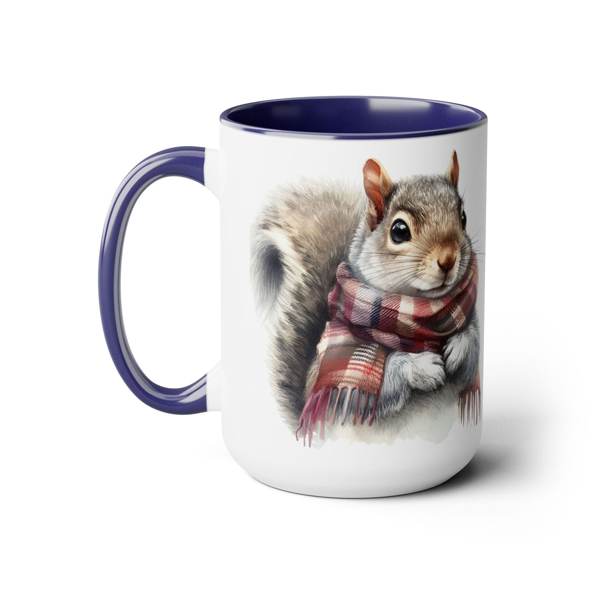 Squirrel Mug, Mug for Squirrell Lovers, Funny Coffee Mug, Gift for Squirrell Lovers, Squirrell With Scarf, Christmas Mug, Ceramic Mug 15oz