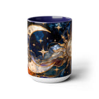Celestial Sun Moon Mug, Stained Glass Style Coffee Mug, Moon & Sun Mug, Witchy Gift Mug, Astrology Mug, Dark Academia Cup, Gothic Cup
