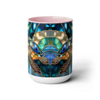 Sea Turtle Mug, Stained Glass Style | Ocean Coffee Cup, Ocean Lover Cup 15oz