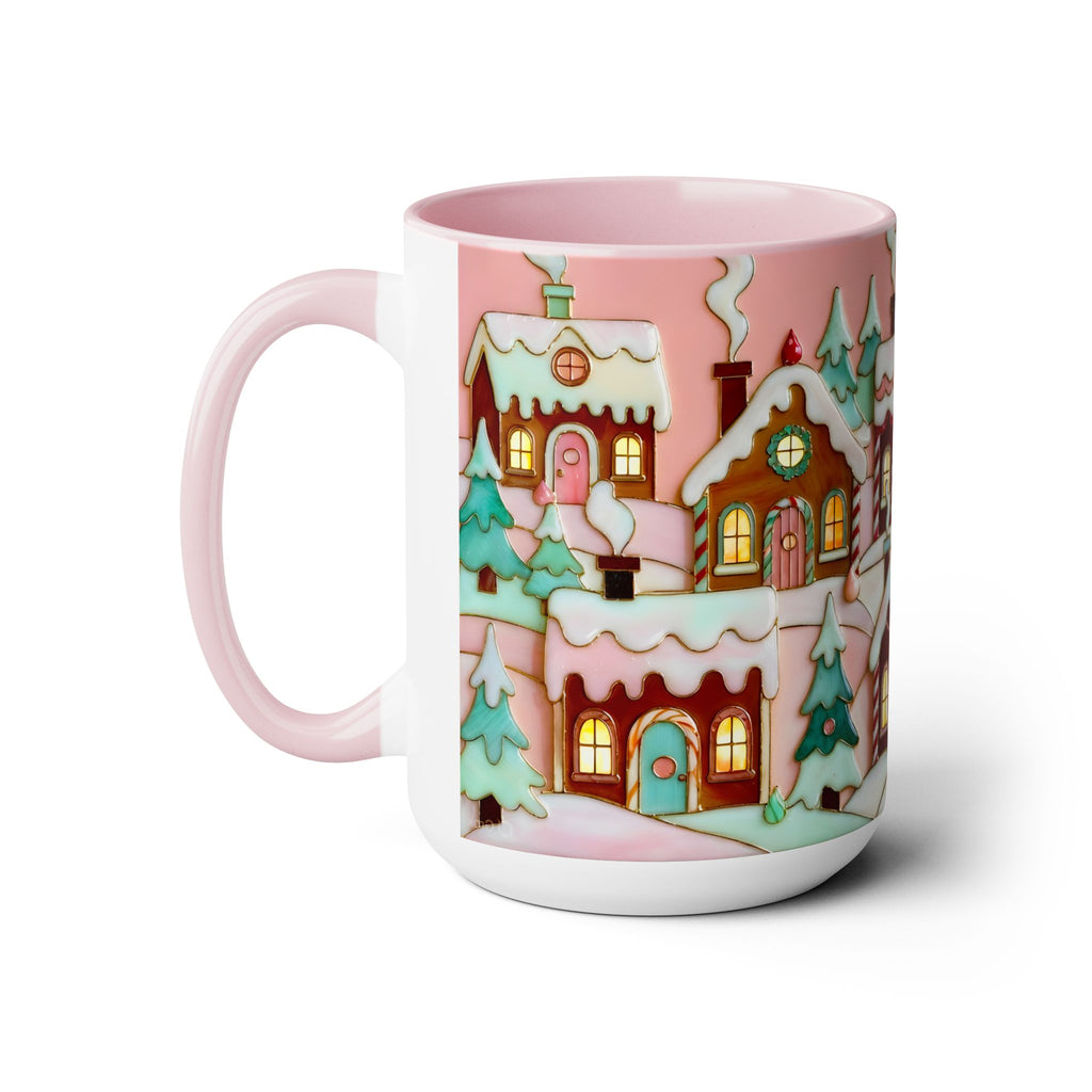 Pink Christmas Mug, Pinkmas Village Coffee Cup, Pink Christmas Town Mug 15oz, Cute Christmas Gift for Her