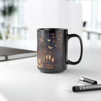 Crescent Moon Gothic Book Lover Coffee Mug, Dark Academia Witchy Floral Gift, Reading Mug, Book Lover Gift, Bookish Fall, Ceramic Cup 15oz