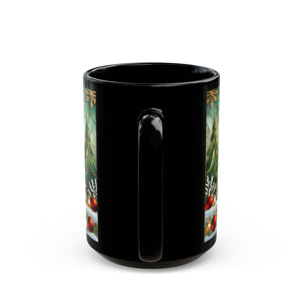 Christmas Mug, Retro Holiday Ceramic Mug, Christmas Coffee Mug, Kitchen Decor Mug 15oz