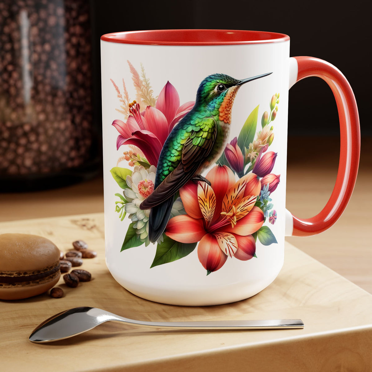 Hummingbird Mug, Hummingbird Gifts, Flower Mug, Bird Lover Gifts, Gift for Mom Nana Gigi Mugs, Hummingbird Lover Mug, Christmas Gift Mug15oz