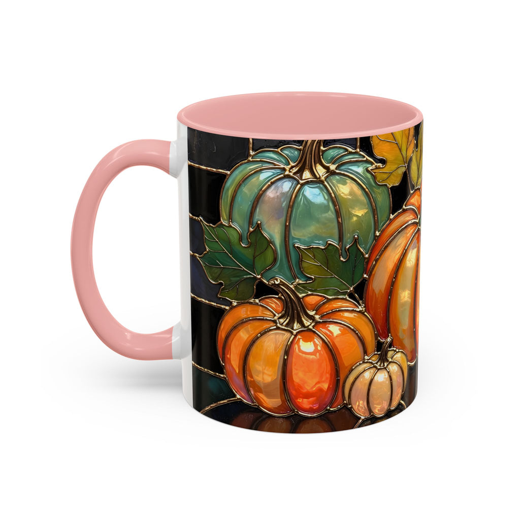 Pumpkin Mug, Fall Coffee Mug, Autumn Pumpkin Cup, Stained Glass Pumpkin Mug, Cozy Fall Gift, Thanksgiving Mug, Halloween Mug