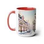 Pink Christmas Village Mug Christmas Movie Mug Christmas Coffee Mug Christmas Mug Aesthetic Mug Holiday Kitchen Decor Hot Coco Pink Mug 15oz
