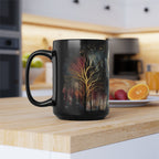 Witchy Moon Mug, Mystical Night Coffee Mug, Dark Forest Mug, Gothic Forest Dark Academia Mug, Mystical Forest Coffee Cup, Halloween Cup 15oz