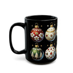Christmas Ornaments Ceramic Mug, Holiday Coffee Cup, Festive Christmas Tea Cup, Festive Winter Drinkware, Xmas Decor Gift Idea 11oz, 15oz