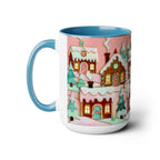 Pink Christmas Mug, Pinkmas Village Coffee Cup, Pink Christmas Town Mug 15oz, Cute Christmas Gift for Her