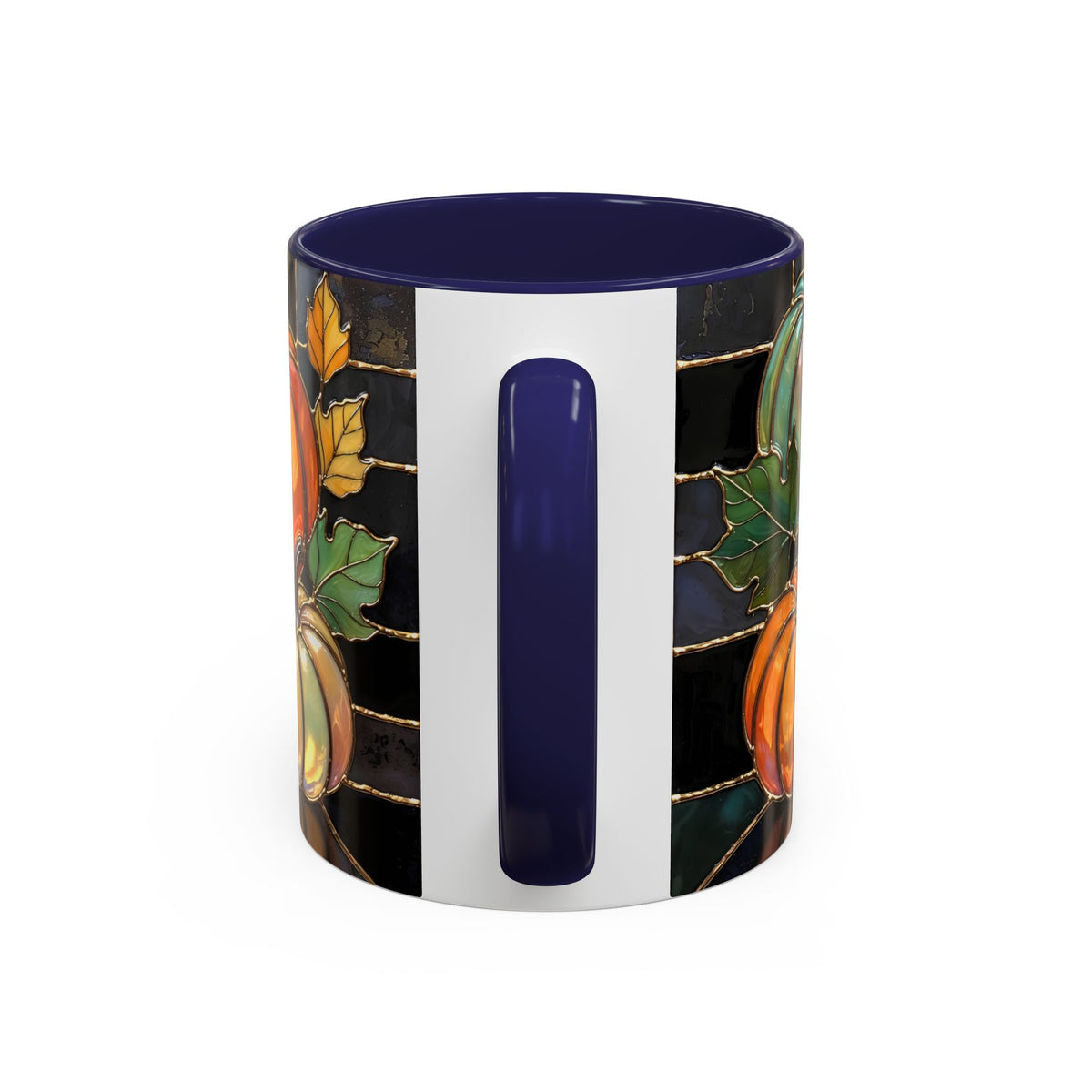 Pumpkin Mug, Fall Coffee Mug, Autumn Pumpkin Cup, Stained Glass Pumpkin Mug, Cozy Fall Gift, Thanksgiving Mug, Halloween Mug