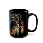 Witchy Moon Mug, Dark Forest Mug, Gothic Forest Dark Academia Mug, Mystical Night Coffee Mug, Mystical Forest Coffee Cup, Halloween Cup 15oz