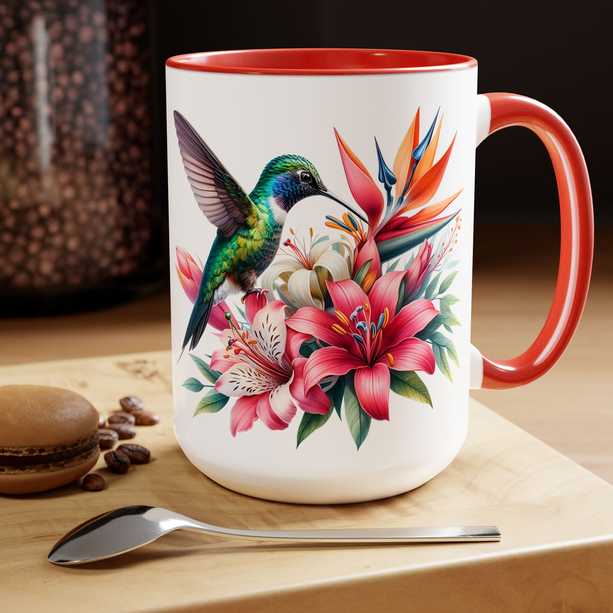 Hummingbird Mug, Hummingbird Lover Mug, Hummingbird Gifts for Women, Flower Mug, Bird Lover Gifts, Gift for Mom Mugs, Christmas Gift Mug15oz