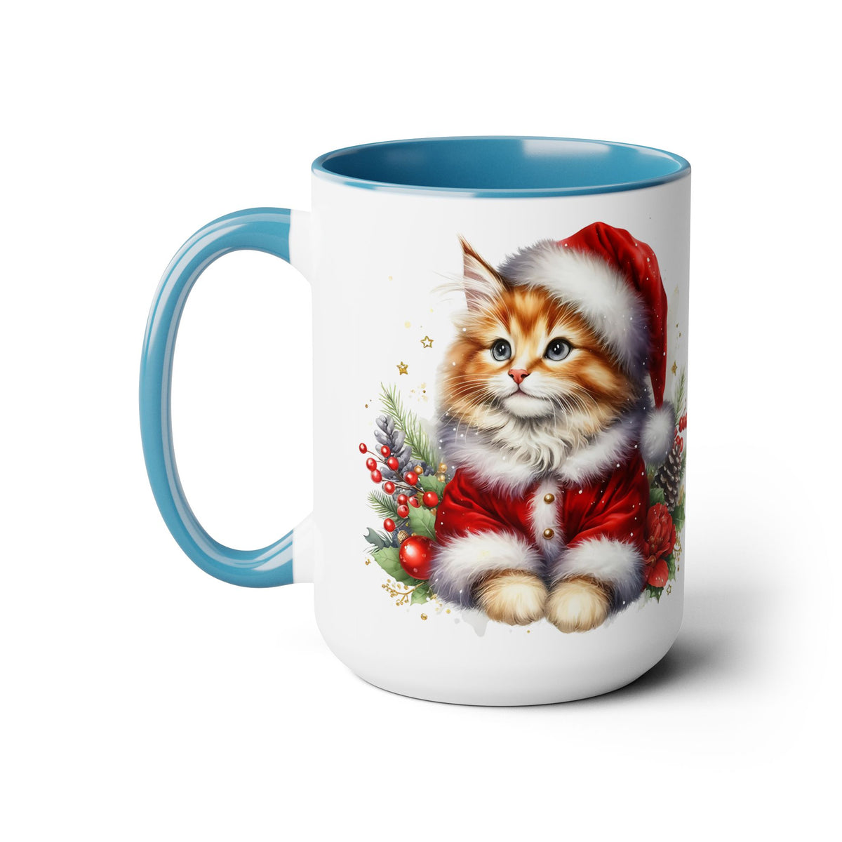 Meowy Christmas Mug, Santa Cat Mug, Cute Christmas Mug, Christmas Cats Mug, Cat Lover Gift, Cat Mom Gift, Holiday Mug, Christmas Mug 15oz