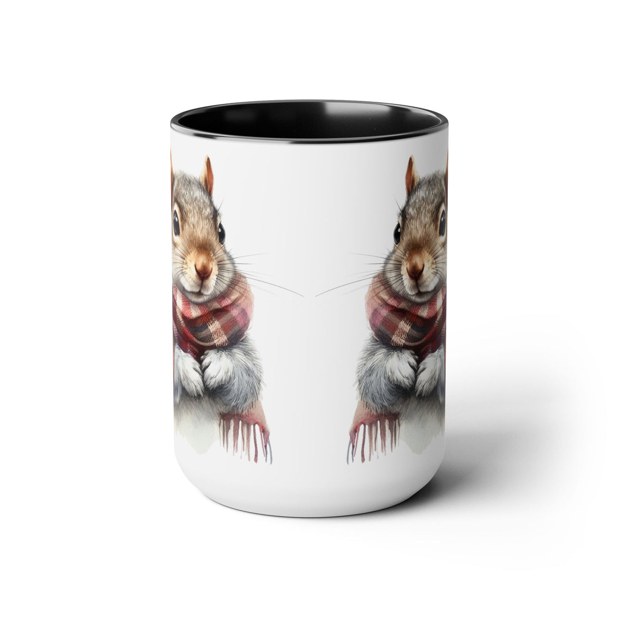 Squirrel Mug, Mug for Squirrell Lovers, Funny Coffee Mug, Gift for Squirrell Lovers, Squirrell With Scarf, Christmas Mug, Ceramic Mug 15oz