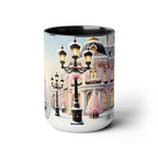Pink Christmas Village Mug Christmas Movie Mug Christmas Coffee Mug Christmas Mug Aesthetic Mug Holiday Kitchen Decor Hot Coco Pink Mug 15oz