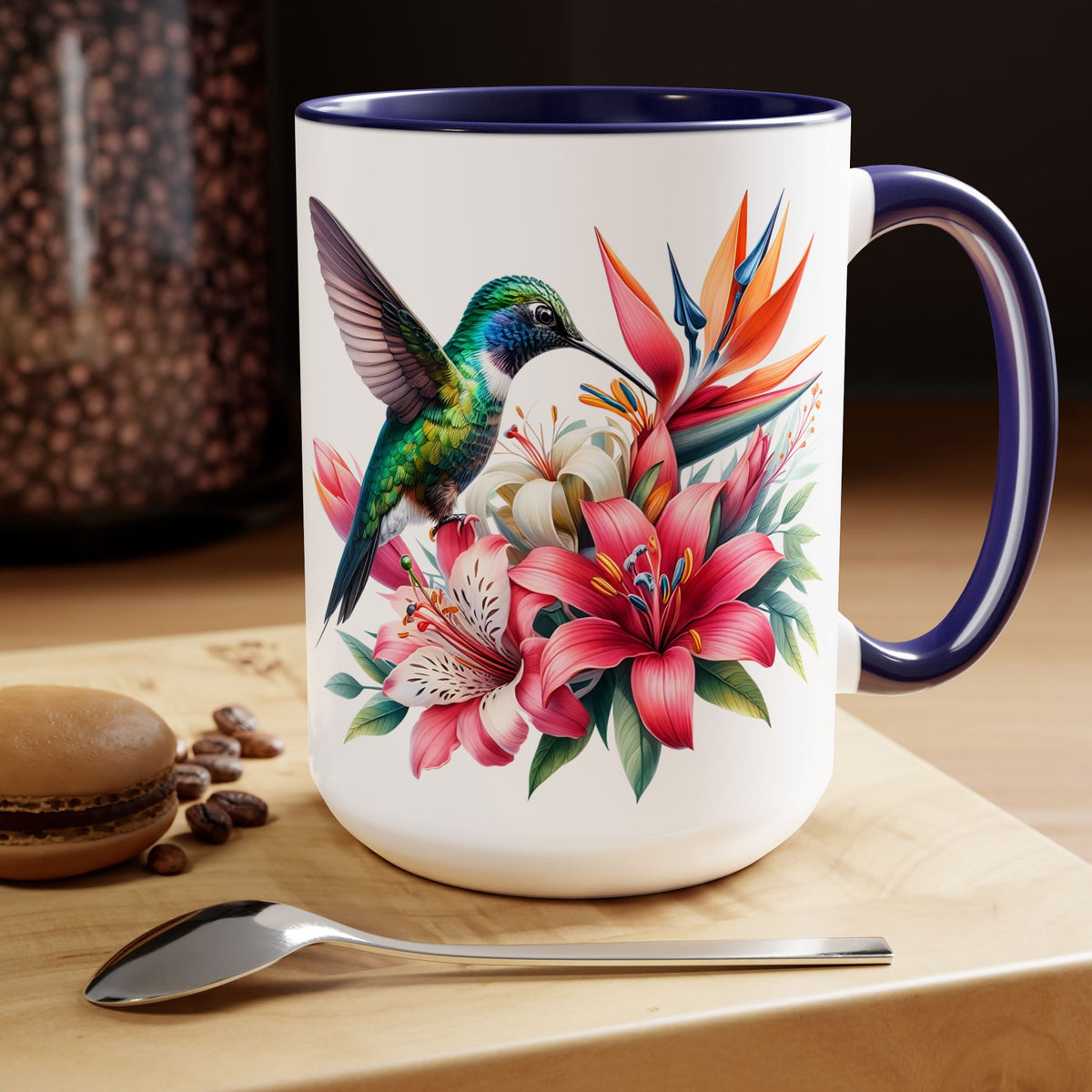 Hummingbird Mug, Hummingbird Lover Mug, Hummingbird Gifts for Women, Flower Mug, Bird Lover Gifts, Gift for Mom Mugs, Christmas Gift Mug15oz