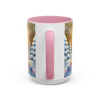 Pink Christmas Mug, Pastel Snowman Mug, Christmas Coffee Mug, Christmas Kitchen Decor Mug, Xmas Gifts, Elegant Coffee Mug, Winter Mug  5oz