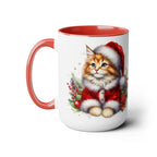 Meowy Christmas Mug, Santa Cat Mug, Cute Christmas Mug, Christmas Cats Mug, Cat Lover Gift, Cat Mom Gift, Holiday Mug, Christmas Mug 15oz