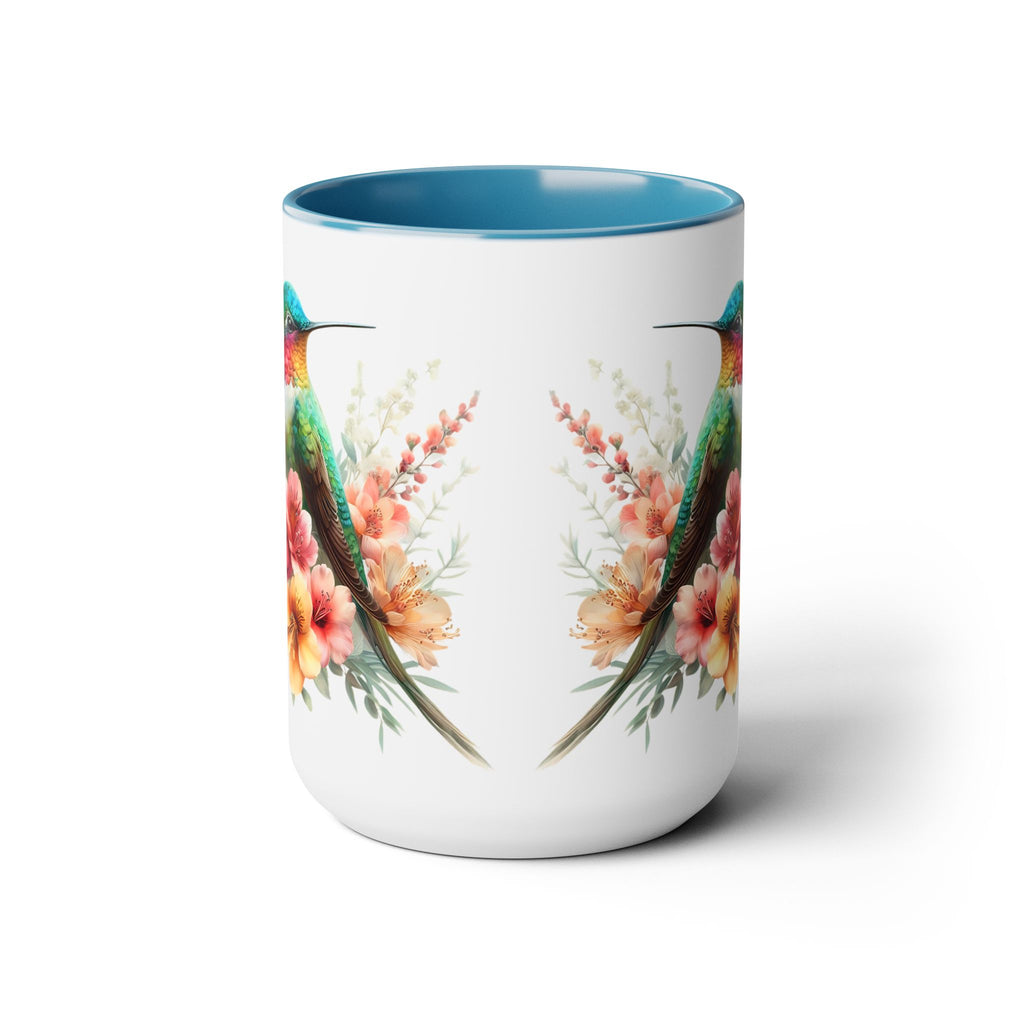 Hummingbird Mug, Hummingbird Bird Mug, Hummingbird Gifts for Women, Flower Hummingbird Mug, Bird Lover Gifts, Gift for Mom Mugs, 15oz