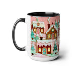 Pink Christmas Mug, Pinkmas Village Coffee Cup, Pink Christmas Town Mug 15oz, Cute Christmas Gift for Her