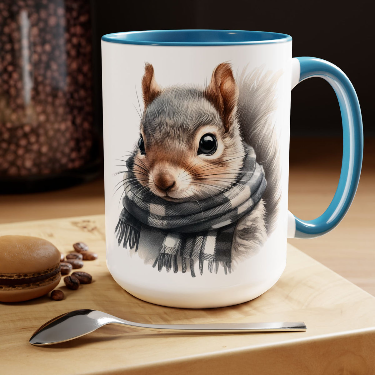 Squirrel Mug, Mug for Squirrell Lovers, Funny Coffee Mug, Gift for Squirrell Lovers, Christmas Mug, Ceramic Mug 15oz