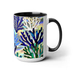 Coral Reef Mug, Stained Glass Style, Ocean Lover Gift Ocean Coffee Cup, Ocean Lover Cup 15oz