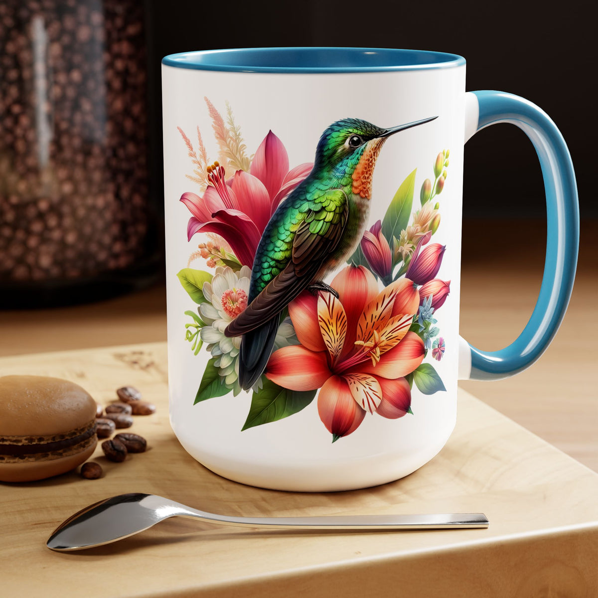 Hummingbird Mug, Hummingbird Gifts, Flower Mug, Bird Lover Gifts, Gift for Mom Nana Gigi Mugs, Hummingbird Lover Mug, Christmas Gift Mug15oz