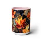 Autumn Leaves Mug, Fall Coffee Mug, Maple Leaf Mug, Stained Glass Style Mug, Thanksgiving Mug, Cozy Fall Gift, Autumn Coffee Cup