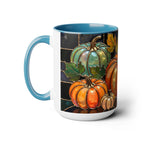 Pumpkin Mug, Fall Coffee Mug, Autumn Pumpkin Cup, Stained Glass Pumpkin Mug, Cozy Fall Gift, Thanksgiving Mug, Halloween Mug