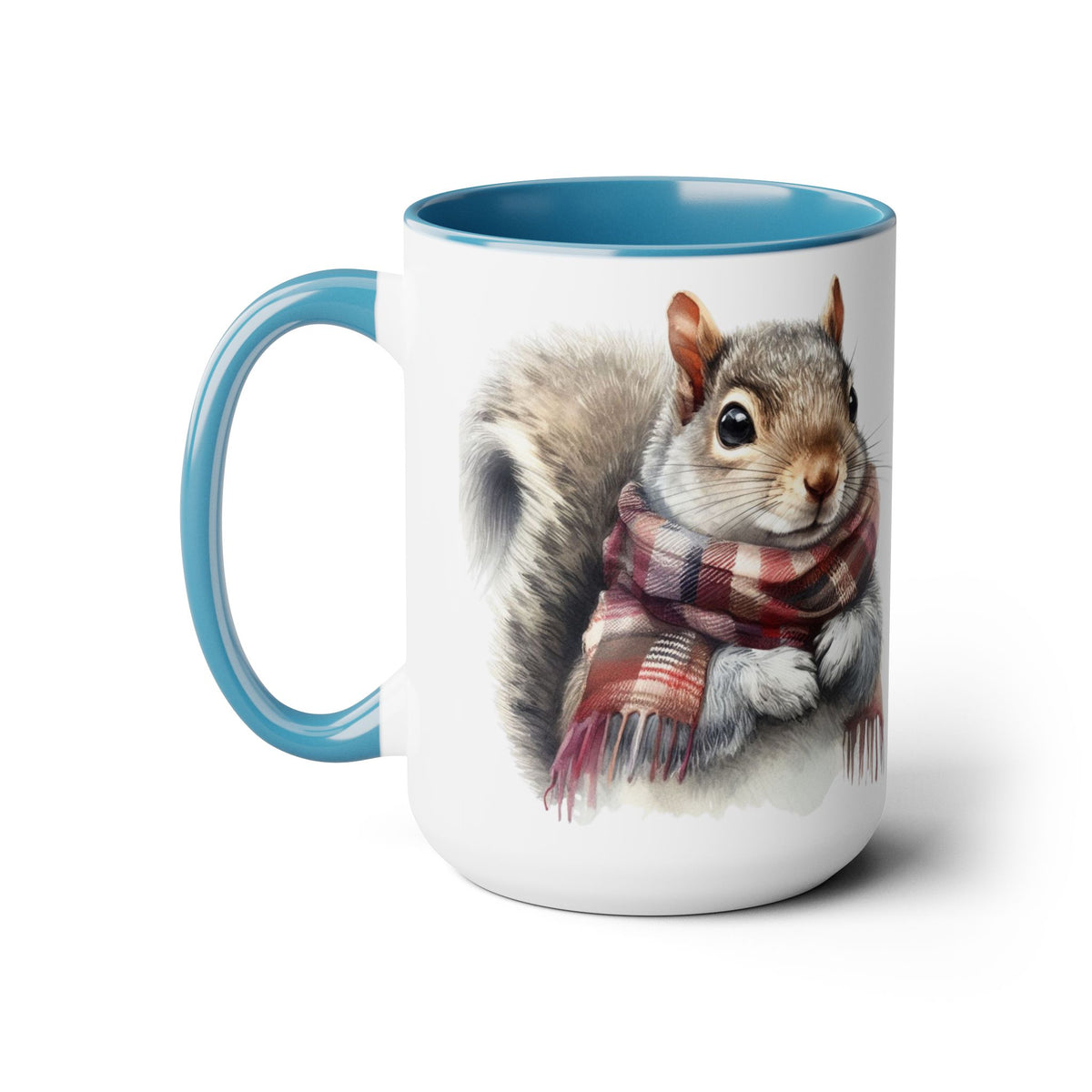 Squirrel Mug, Mug for Squirrell Lovers, Funny Coffee Mug, Gift for Squirrell Lovers, Squirrell With Scarf, Christmas Mug, Ceramic Mug 15oz