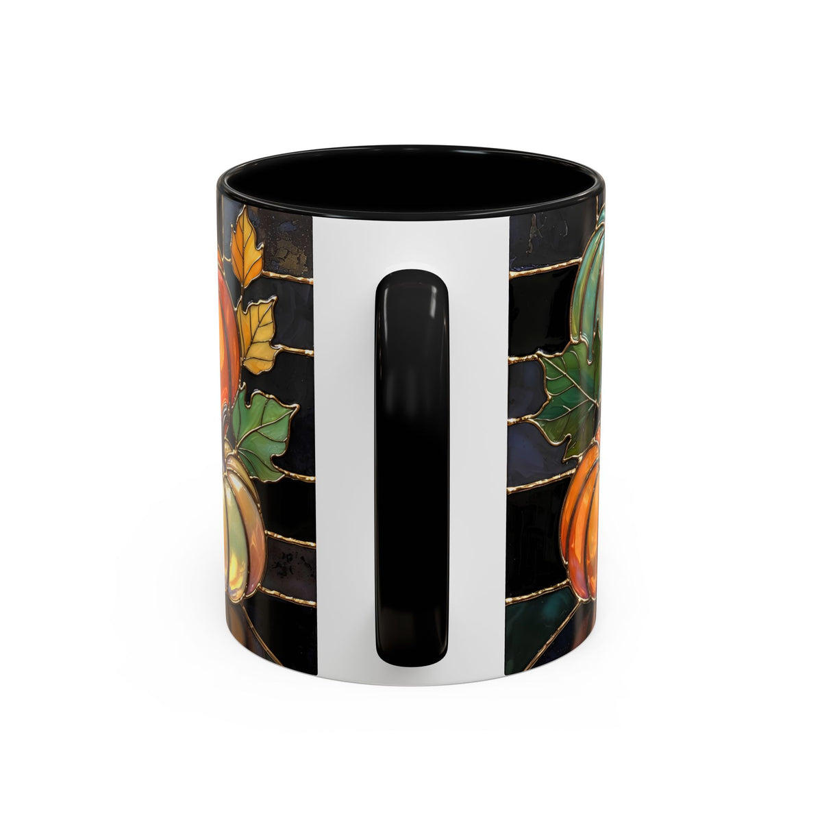 Pumpkin Mug, Fall Coffee Mug, Autumn Pumpkin Cup, Stained Glass Pumpkin Mug, Cozy Fall Gift, Thanksgiving Mug, Halloween Mug