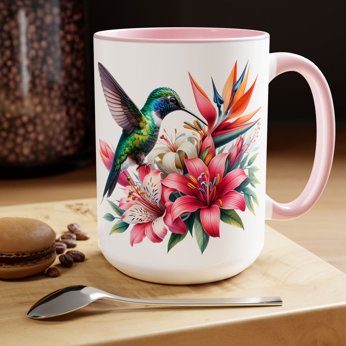 Hummingbird Mug, Hummingbird Lover Mug, Hummingbird Gifts for Women, Flower Mug, Bird Lover Gifts, Gift for Mom Mugs, Christmas Gift Mug15oz