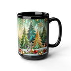 Christmas Mug, Retro Holiday Ceramic Mug, Christmas Coffee Mug, Kitchen Decor Mug 15oz