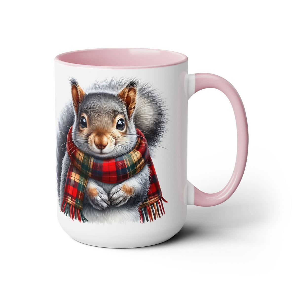 Squirrel Mug, Mug for Squirrell Lovers, Funny Coffee Mug, Gift for Squirrell Lovers, Squirrell With Scarf Mug, Christmas Mug Winter Mug 15oz