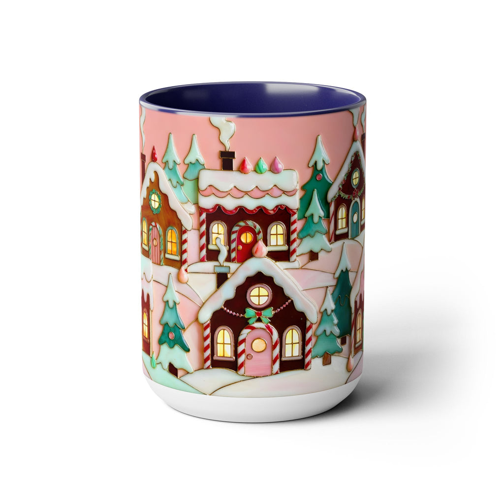 Pink Christmas Mug, Pinkmas Village Coffee Cup, Pink Christmas Town Mug 15oz, Cute Christmas Gift for Her