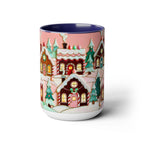 Pink Christmas Mug, Pinkmas Village Coffee Cup, Pink Christmas Town Mug 15oz, Cute Christmas Gift for Her