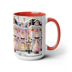 Pink Christmas Village Mug Christmas Movie Mug Christmas Coffee Mug Christmas Mug Aesthetic Mug Holiday Kitchen Decor Hot Coco Pink Mug 15oz