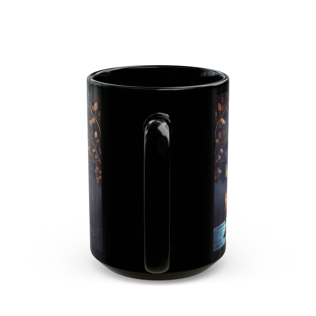 Crescent Moon Gothic Book Lover Coffee Mug, Dark Academia Witchy Floral Gift, Reading Mug, Book Lover Gift, Bookish Fall, Ceramic Cup 15oz