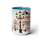Pink Christmas Village Mug Christmas Movie Mug Christmas Coffee Mug Christmas Mug Aesthetic Mug Holiday Kitchen Decor Hot Coco Pink Mug 15oz