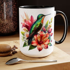 Hummingbird Mug, Hummingbird Gifts, Flower Mug, Bird Lover Gifts, Gift for Mom Nana Gigi Mugs, Hummingbird Lover Mug, Christmas Gift Mug15oz