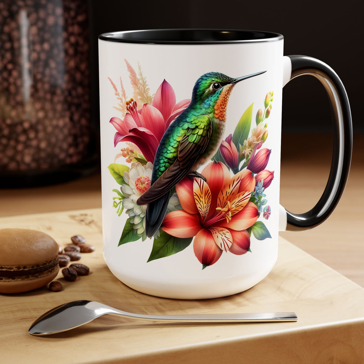 Hummingbird Mug, Hummingbird Gifts, Flower Mug, Bird Lover Gifts, Gift for Mom Nana Gigi Mugs, Hummingbird Lover Mug, Christmas Gift Mug15oz